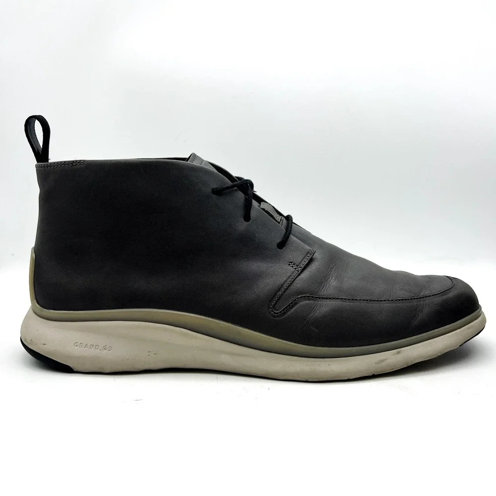 Cole Haan 3.Zero Grand Mens Size 13M Chukka Boots Gray Leather C28595